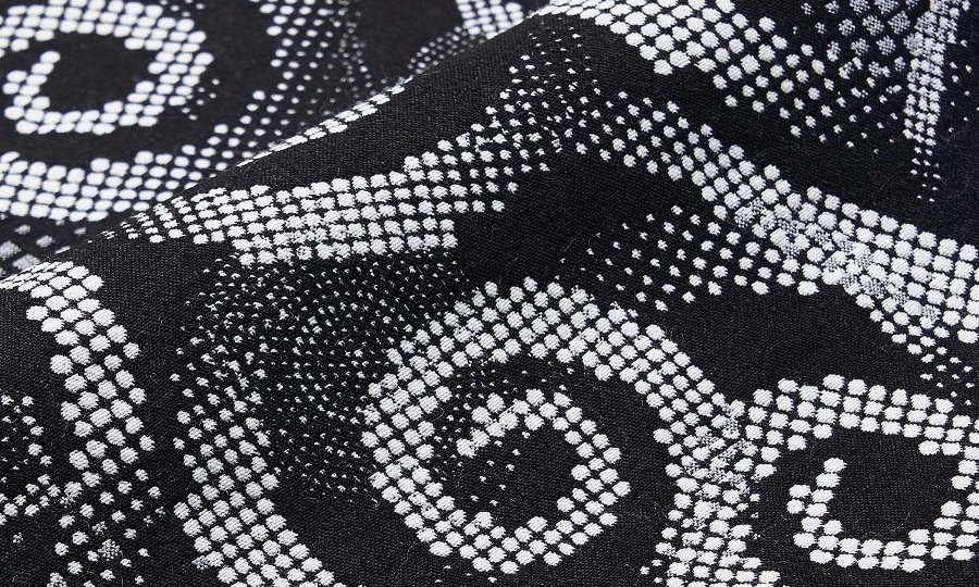 Denim Look Jacquard Fabric (Black and White)